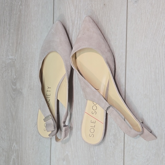 Sole Society Women Anthropologie Rhyes Leather The Pointed Toe flats shoes 8.5M - Picture 2 of 11